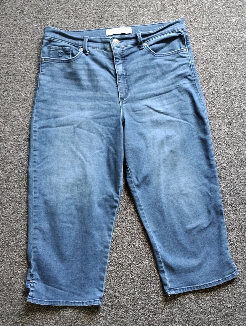 Gloria Vanderbilt Capri Jeans Cropped Pants Blue, Womens Sz. 14